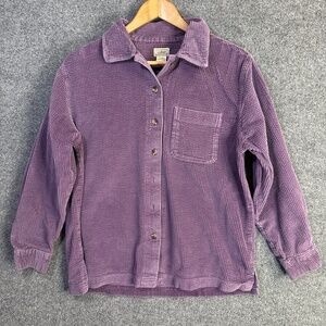L.L.Bean Shirt Womens Medium Corduroy Long Sleeve Button up Shirt